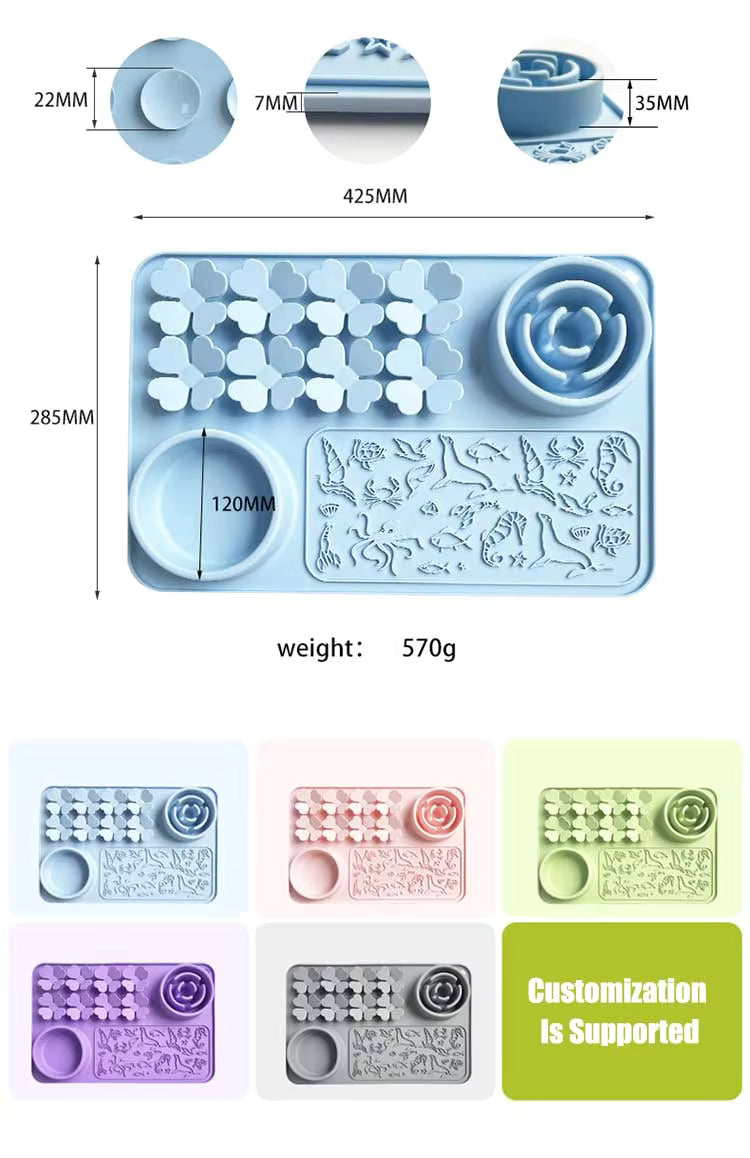 Premium All-in-One Silicone Lick & Feed Mat